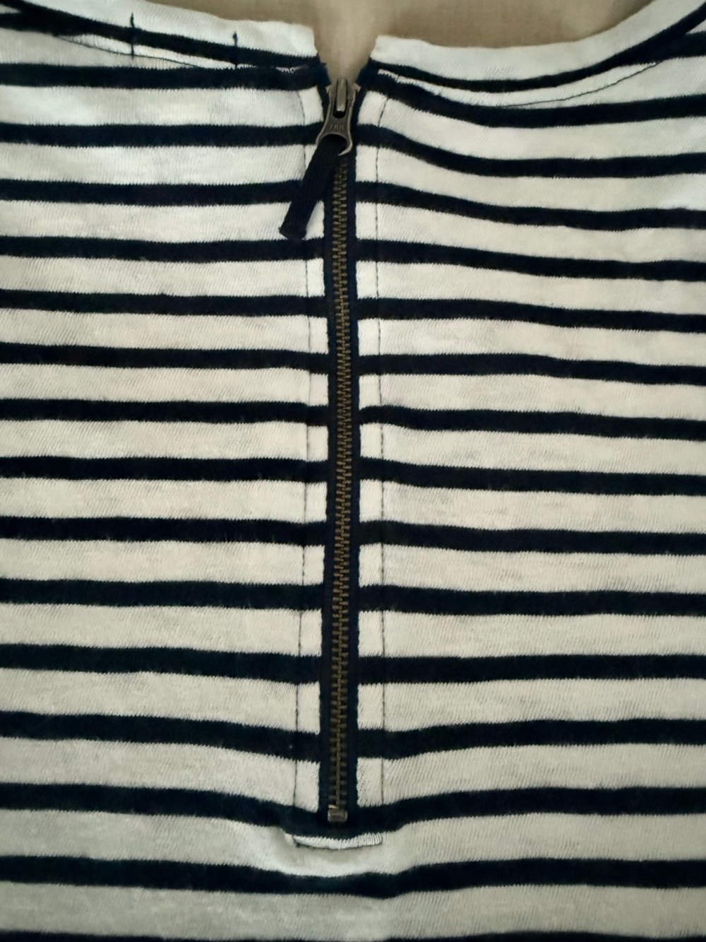 J.Crew Navy & White Breton Stripe Scoop Neck Top | Cotton | Nautical Classic - Picture 5 of 9